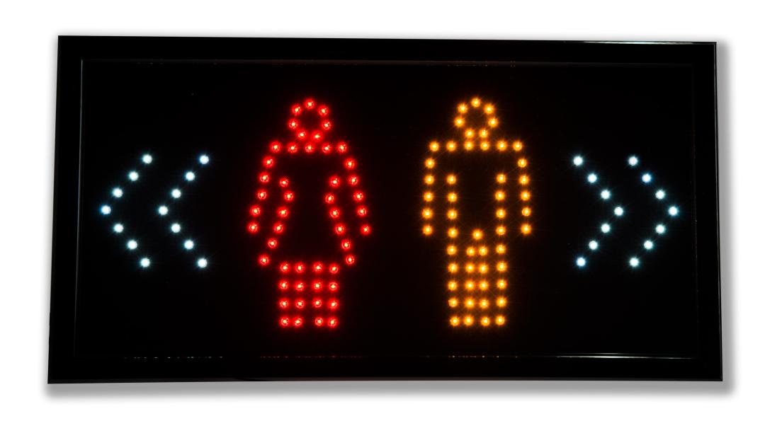 Светодиодная табличка «М/Ж» (СТ002)