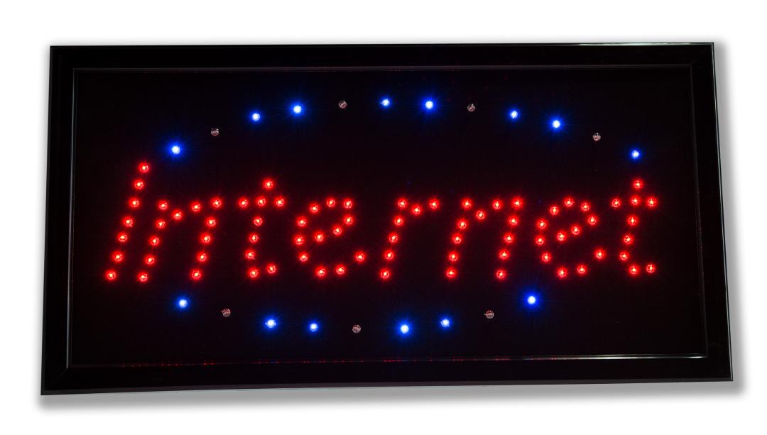 Светодиодная табличка «Internet» (СТ005)