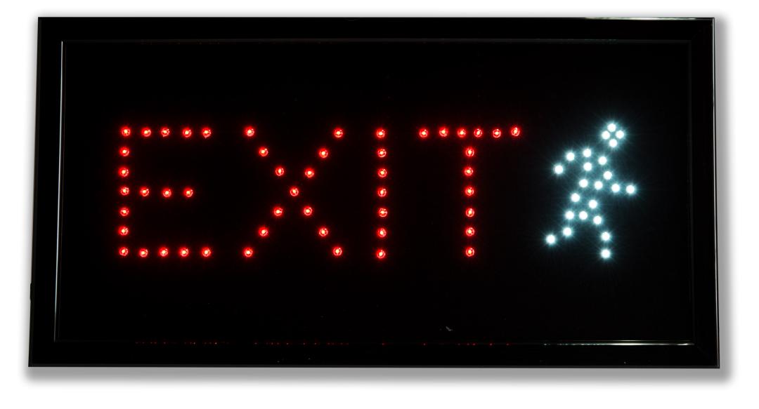 Светодиодная табличка «Exit» (СТ009)