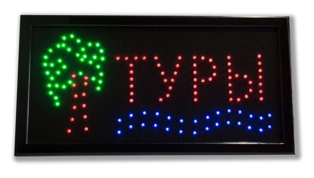 Светодиодная табличка «Туры» (СТ030)