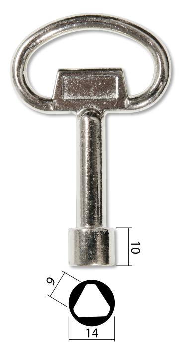 Ключ ж/д проводника Треугольник 9х14 мм