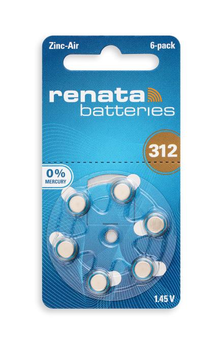 Батарейка RENATA ZA 312