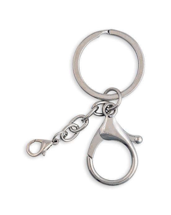 Карабин для ключей (33 мм) с цепочкой и кольцом