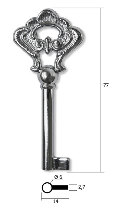 Заготовка ключа для мебели №3