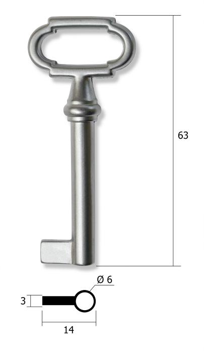 Заготовка ключа для мебели №6