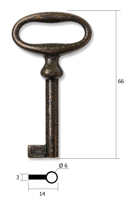 Заготовка ключа для мебели №8