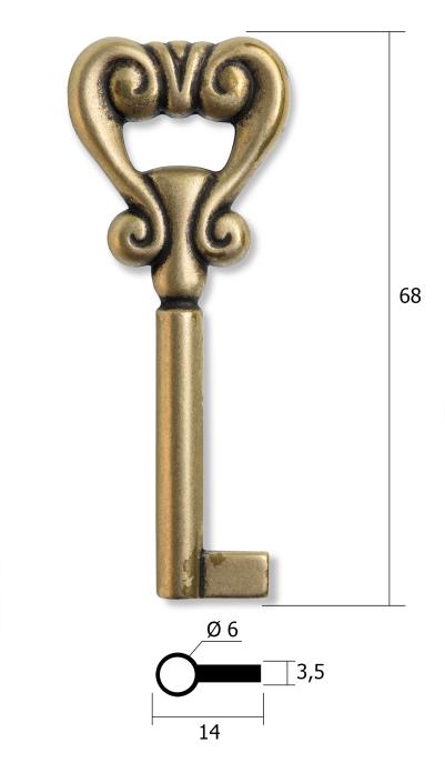 Заготовка ключа для мебели №12